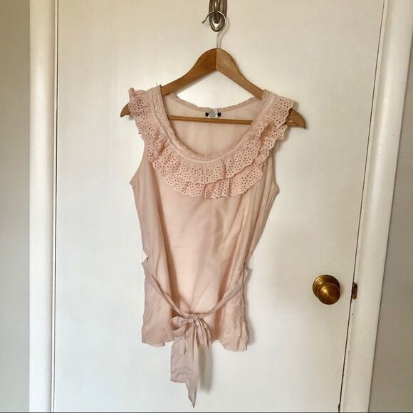 J. Crew blush ruffle tunic - Picture 2 of 9